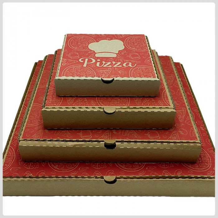 Caja de pizza papel kraft número 10/50 u