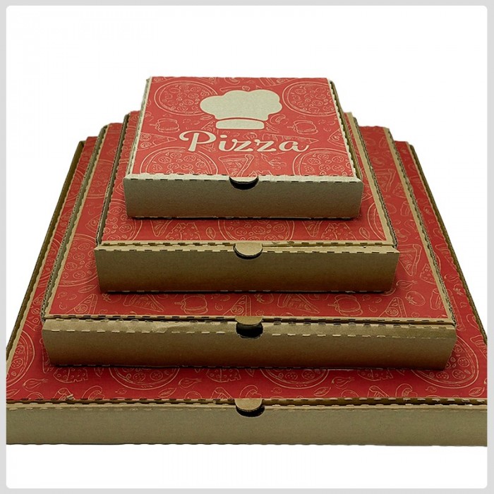 Caja de pizza papel kraft número 14/50 u