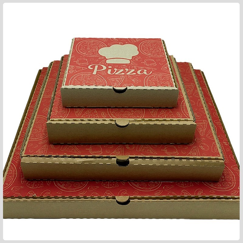 Caja de pizza papel kraft número 16/50 u