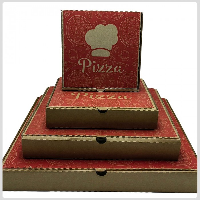 Caja de pizza papel kraft...