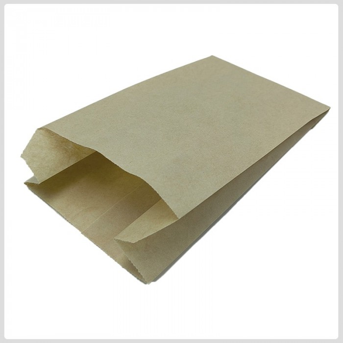 Bolsa de papel kraft 2 LB fondo plano o...