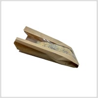 Kraft paper bag for 1/2 baguette with window